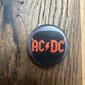 AC DC Hair Band 80s Pin Hat Bag Black Red Grunge